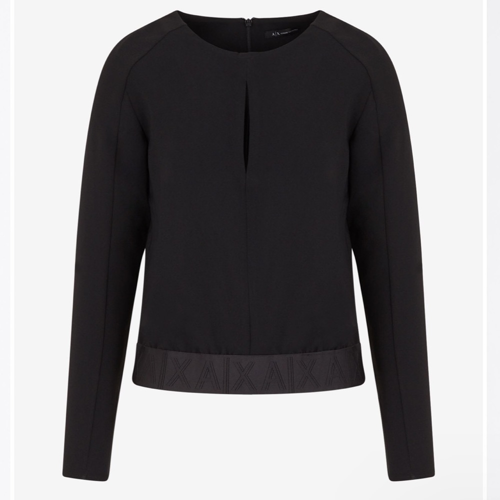 SOLD ARMANI EXCHANGE Blouse With Graphic Cut NWT - Picture 11 of 11